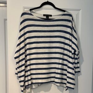 Ralph Lauren Blue and White Striped Sweatshirt